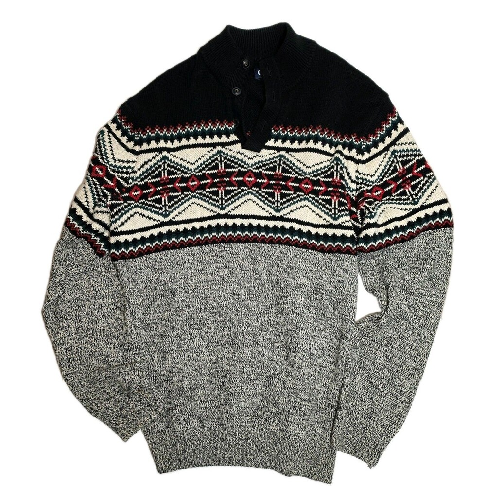 Chaps Aztec Mens Sweater Size L